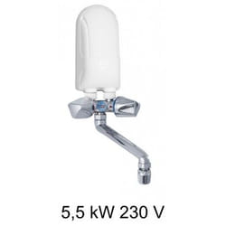 Dafi POZ02412 chauffe eau verticale Sans réservoir (instantané) Chrome, Blanc