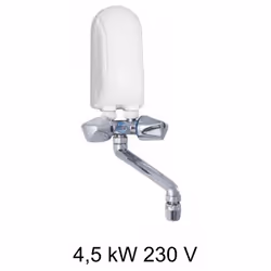 Dafi POZ03140, Sans réservoir (instantané), verticale, 4500 W, Intérieure, Chrome, Blanc
