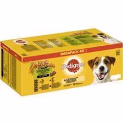 Pedigree Alimentation humide Vital Protection Poulet Dinde Veau Viande de bœuf Légumes Carotte 40 x 100 g