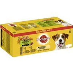 Pedigree Alimentation humide Vital Protection Poulet Dinde Veau Viande de bœuf Légumes Carotte 40 x 100 g