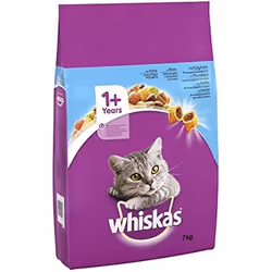 Whiskas Adult 1+ Croquettes au thon 7 kg (1 paquet) – Croquettes pour chats adultes – Différents emballages disponibles