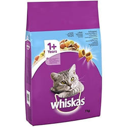 Whiskas Adult 1+ Croquettes au thon 7 kg (1 paquet) – Croquettes pour chats adultes – Différents emballages disponibles