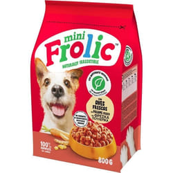 Croquettes pour Chien - FROLIC - Mini croquants - Goût volaille - 5 Sacs de 800 g - Adulte