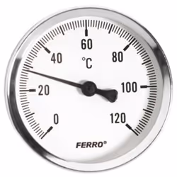 Thermomètre axial diamètre : 63 mm Température : 0-120 °C