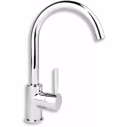 Robinetterie de cuisine Nobless Vision X conception chrome matériau laiton bec pivotant hauteur de la robinetterie 335 mm lon ...