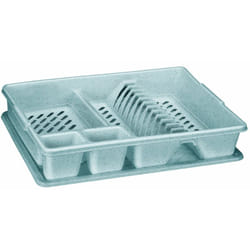 Curver egouttoir à vaisselle 12 assiettes avec plateau - 45 x 38 x 8,8 cm - gris Keter 173460