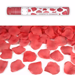 CANON À CONFETTIS PÉTALE ROUGE 40CM Rouge