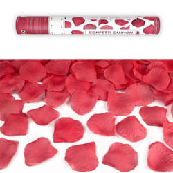CANON À CONFETTIS PÉTALE ROUGE 40CM Rouge