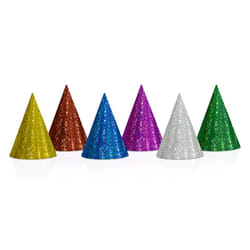 PartyDeco Chapeaux de fête holographiques Assortiment 16cm
