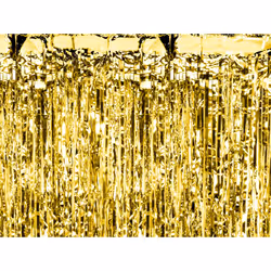 PartyDeco Rideau de fête, or, 90 x 250cm, Décoration, Or, Universel, unisexe, 900 mm, 2500 mm