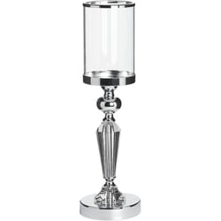 Beliani - Chandelier de 41 cm de Hauteur en Verre Crystalisé et Métal Argenté Brillant au Style Glamour pour Salon Moderne