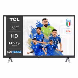 TCL D43 Series D4300, 81,3 cm (32"), 1366 x 768 pixels, HD, LCD, DVB-C, DVB-S2, DVB-T2, Noir