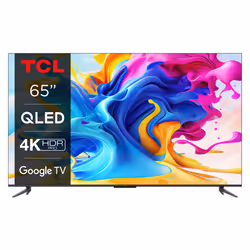 TCL C64 Series 65C649, 165,1 cm (65"), 3840 x 2160 pixels, QLED, Smart TV, Wifi, Titane