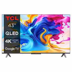 TCL C64 Series 43C649, 109,2 cm (43"), 3840 x 2160 pixels, QLED, Smart TV, Wifi, Titane