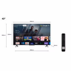 TCL C64 Series 43C649 TV 43" 4K Ultra HD Smart TV Wifi Titane