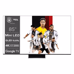 TCL MQLED87 Serie 85MQLED87, 2,16 m (85"), 3840 x 2160 pixels, QLED, Smart TV, Wifi, Titane