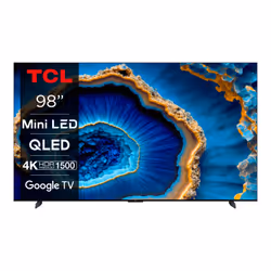 TCL C80 Series 98C809, 2,49 m (98"), 3840 x 2160 pixels, QLED, Smart TV, Wifi, Noir