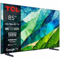 TCL C855 Series 85C855 TV 85" 4K Ultra HD Smart TV Wifi Noir 3500 cd/m²