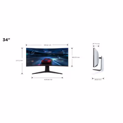 TCL R83 34R83Q écran plat de PC 37" LED Noir, Blanc