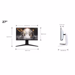 TCL R83 27R83U écran plat de PC 27" 4K Ultra HD QLED Noir, Blanc - Vue supplémentaire 4