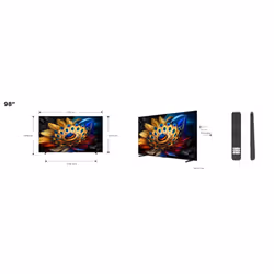 TCL C65 Series 98C655 TV 98" 4K Ultra HD Smart TV Wifi Titane 450 cd/m²