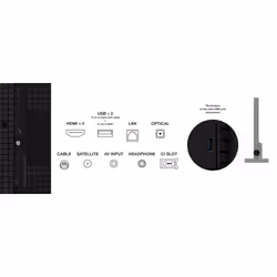 TCL C65 Series 98C655 TV 98" 4K Ultra HD Smart TV Wifi Titane 450 cd/m²