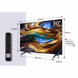 TCL P79 Series 50P79B, 127 cm (50"), 3840 x 2160 pixels, LED, Smart TV, Wifi, Titane