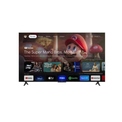Téléviseur LED 58 4K UHD avec design sans bord compatibilité HDR Dolby Audio Google TV 3 ports HDMI et 1 port USB.