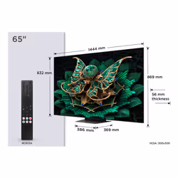 TCL C7K 65C7K TV 165,1 cm (65") 4K Ultra HD Smart TV Wifi Métallique