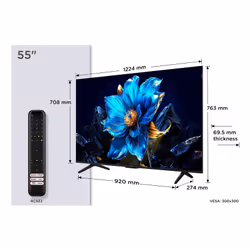 TCL P7K 55P7K TV 139,7 cm (55") 4K Ultra HD Smart TV Wifi Métallique 450 cd/m²