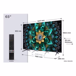 TCL Q6C 65Q6C TV 165,1 cm (65") 4K Ultra HD Smart TV Wifi Métallique
