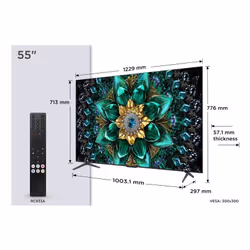 TCL Q6C 55Q6C TV 139,7 cm (55") 4K Ultra HD Smart TV Wifi Métallique