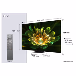 TCL C79K 85C79K TV 2,16 m (85") 4K Ultra HD Smart TV Wifi Métallique