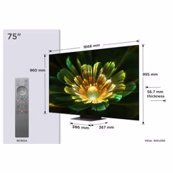 TCL C79K 75C79K TV 190,5 cm (75") 4K Ultra HD Smart TV Wifi Métallique