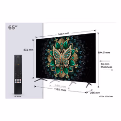 TCL 65C69K TV 165,1 cm (65") 4K Ultra HD Smart TV Wifi Métallique