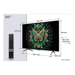 TCL C6K 50C6K TV 127 cm (50") 4K Ultra HD Smart TV Métallique