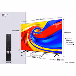 TCL P7L 85P7L TV 85" 4K Ultra HD Smart TV Noir - Vue supplémentaire 4