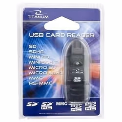 Lecteur de carte SDHC Titanum / miniSDHC / microSDHC Esperanza TA101K Noir USB 2.0