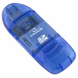 TITANUM TA101B, MMC, MS Duo, MS PRO Duo, RS-MMC, SD, SDHC, xD, Bleu, 480 Mbit/s, USB 2.0, USB, Windows 2000, Windows 7, Windo ...