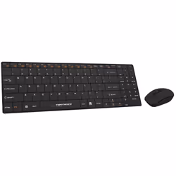 Esperanza EK122K, Taille réelle (100 %), Sans fil, RF sans fil, QWERTY, Noir, Souris incluse