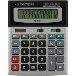Esperanza ECL103 calculatrice Bureau Calculatrice basique Noir, Gris