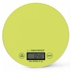 Esperanza EKS003G escabeaux de cuisine Vert, Jaune Comptoir Rond Balance de ménage électronique