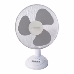 Esperanza EHF003WE, Ventilateur à lame domestique, Blanc, Table, 90°, 1,5 m, Secteur