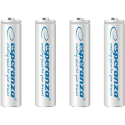 Pack de 4 batteries Ni-MH aaa 1000 mAh Esperanza EZA102W blanches