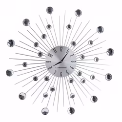 Esperanza EHC002, Mur, Mechanical clock, Rond, Acier inoxydable, Aluminium, Acier inoxydable, Verre