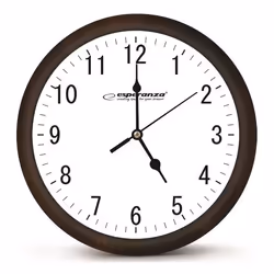 Esperanza Los Angeles, Mur, Horloge mécanique, Rond, Noir, Blanc, Verre, Plastique, AA