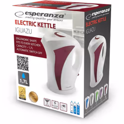 ESPERANZA EKK018R BOUILLOIRE ÉLECTRIQUE 1.7 L, BLANCO / ROUGE, ESPERANZA EKK018R BOUILLOIRE ÉLECTRIQUE 1.7 L, BLANCO / ROUGE, ...