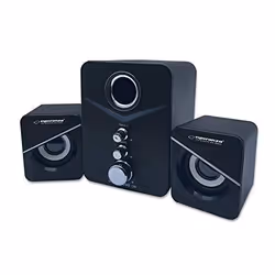 Haut-parleurs stéréo USB 2.1 - ESPERANZA - Noir - Filaire - PC et ordinateur portable - Caisson de basses