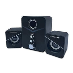 Haut-parleurs stéréo USB 2.1 - ESPERANZA - Noir - Filaire - PC et ordinateur portable - Caisson de basses