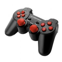 Esperanza EGG102R accessoire de jeux vidéo Noir, Rouge USB 2.0 Manette de jeu Analogique/Numérique PC